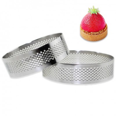 Round perforated cake mould tart ring